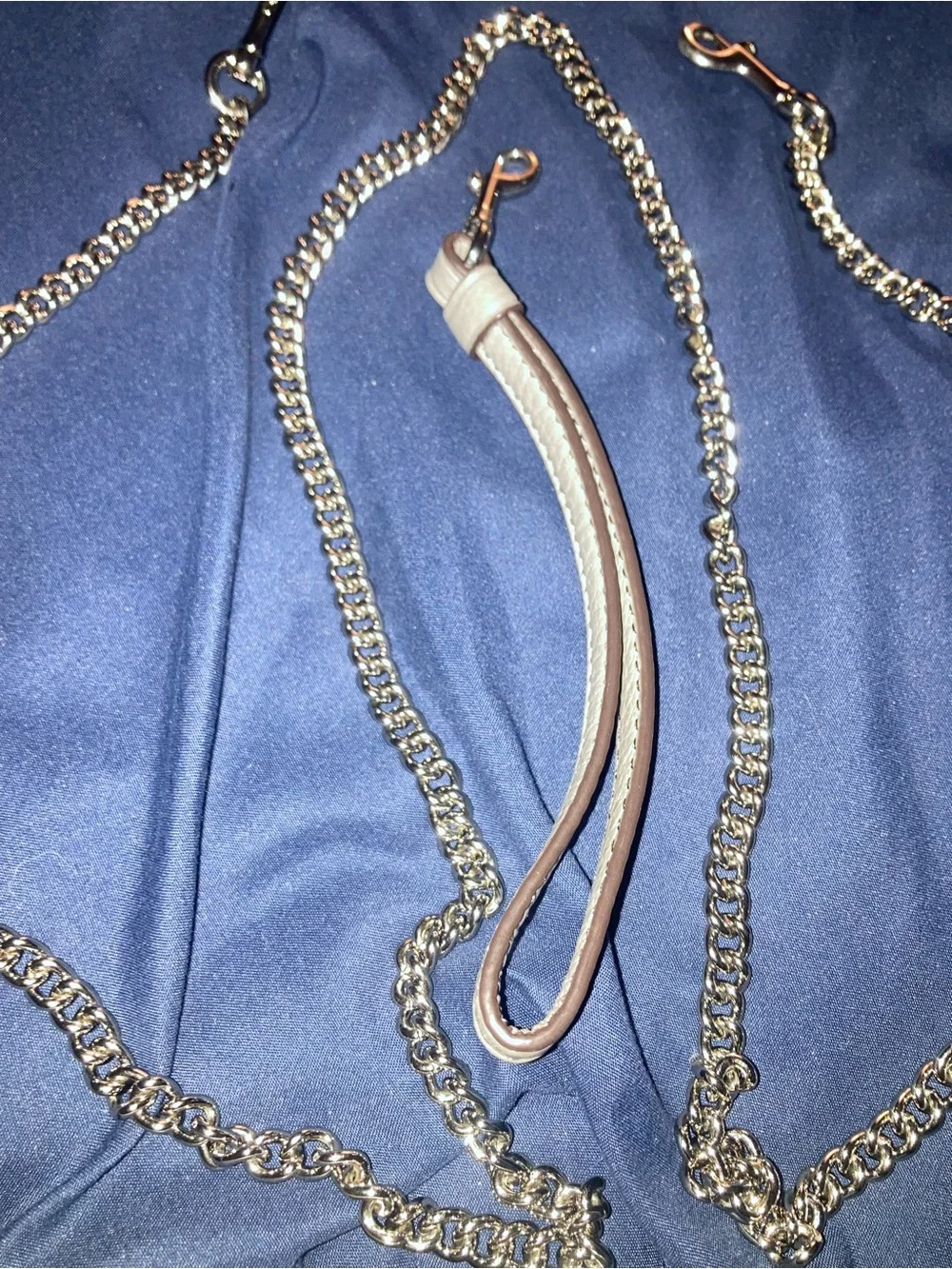 Coach Pebbled Leather Clutch in Light Gray with Silver Studs